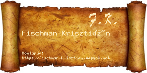 Fischman Krisztián névjegykártya